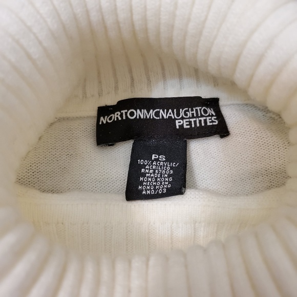 3 for $15 / Off-White Turtleneck Petite Sweater - Picture 5 of 6